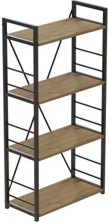 Етажерка 4/60 Ferrum-decor Серії Конект 120x60x28 чорний ДСП Дуб Артизан 16мм (FRD-104238) Етажерка 4/60 Ferrum-decor Серії Конект 120x60x28 чорний ДСП Дуб Артизан 16мм (FRD-104238)
