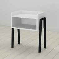 Тумба модульна Ferrum-decor Джузі 540x450x320 метал Чорний ДСП Біле 16 мм (FRD-102968)