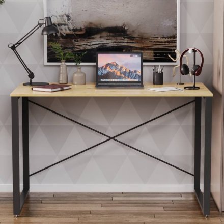 Письмовий стіл Ferrum-decor Серії Конект 75x120x600 чорний ДСП Дуб Артизан 16мм (FRD-104203) Письмовий стіл Ferrum-decor Серії Конект 75x120x600 чорний ДСП Дуб Артизан 16мм (FRD-104203)