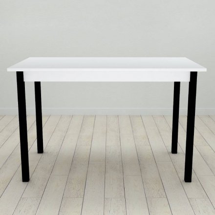 Стіл кухонний Ferrum-decor Маріо 75x120x70 Чорний ДСП Біле 16мм (FRD-106195)