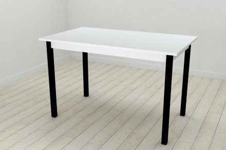 Стіл кухонний Ferrum-decor Маріо 75x120x70 Чорний ДСП Біле 16мм (FRD-106195)