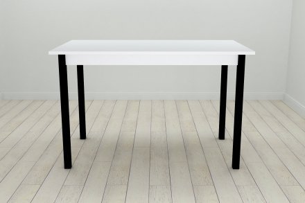 Стіл кухонний Ferrum-decor Маріо 75x120x70 Чорний ДСП Біле 16мм (FRD-106195)