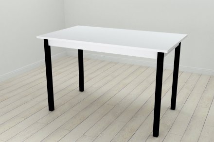 Стіл кухонний Ferrum-decor Маріо 75x120x70 Чорний ДСП Біле 16мм (FRD-106195)