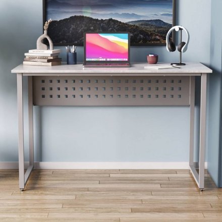 Стіл письмовий Майк Ferrum-decor 75x100x60 Сірий метал ДСП Бетон 32 мм (FRD-106512)