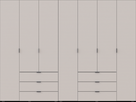 Комплект шаф для одягу Doros Гелар (2 шт.) 271,2х49,5х203,4 см Кашемір (DRS-011242)