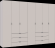 Комплект шаф для одягу Doros Гелар (2 шт.) 271,2х49,5х203,4 см Кашемір (DRS-011242)