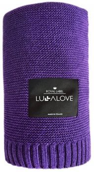 Бамбуковий плетений плед Classic 80х100 см Plum lullalove-1123