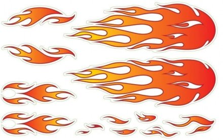 Wishbone Наклейки для беговела Flammes flames 40321