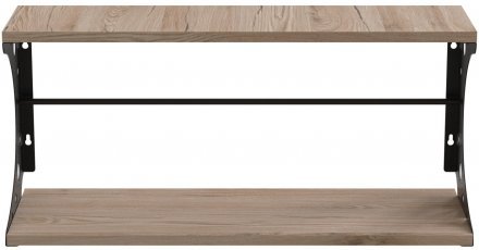 Настінна полиця Ferrum-decor Букін 330x600x240 метал Чорний ДСП Дуб Сан-Марино 16 мм (FRD-102864)