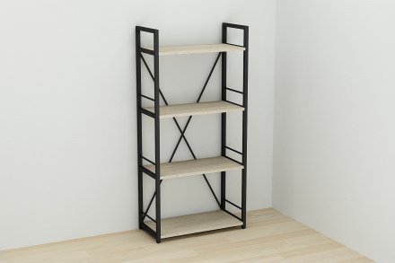 Етажерка 4/60 Ferrum-decor Серії Конект 120x60x28 чорний ДСП Дуб Сонома 16мм (FRD-104239) Етажерка 4/60 Ferrum-decor Серії Конект 120x60x28 чорний ДСП Дуб Сонома 16мм (FRD-104239)