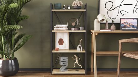 Етажерка 4/60 Ferrum-decor Серії Конект 120x60x28 чорний ДСП Дуб Сонома 16мм (FRD-104239) Етажерка 4/60 Ferrum-decor Серії Конект 120x60x28 чорний ДСП Дуб Сонома 16мм (FRD-104239)