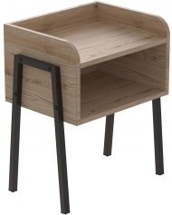 Тумба модульна Ferrum-decor Джузі 540x450x320 метал Чорний ДСП Дуб Сан-Марино 16 мм (FRD-102969)
