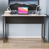 Стіл письмовий Майк Ferrum-decor 75x140x60 Чорний метал ДСП Бетон 32 мм (FRD-106522)