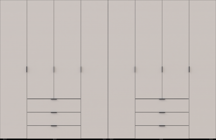 Комплект шаф для одягу Doros Гелар (2 шт.) 310х49,5х203,4 см Кашемір (DRS-011243)