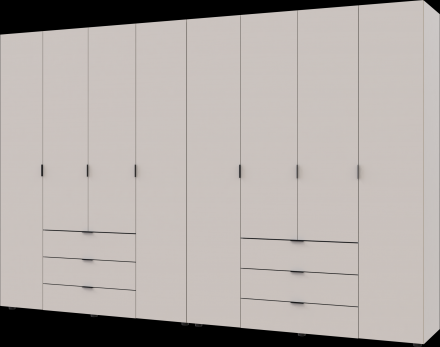 Комплект шаф для одягу Doros Гелар (2 шт.) 310х49,5х203,4 см Кашемір (DRS-011243)