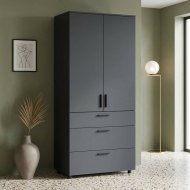 Шафа для одягу Doros Торн Антрацит 2 ДСП/3Ш (полиці) 90х51.6х200 (DRS-012072)