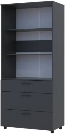 Шафа для одягу Doros Торн Антрацит 2 ДСП/3Ш (полиці) 90х51.6х200 (DRS-012072)