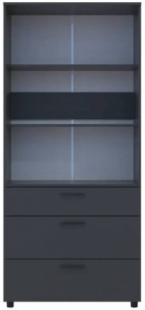 Шафа для одягу Doros Торн Антрацит 2 ДСП/3Ш (полиці) 90х51.6х200 (DRS-012072)