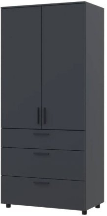 Шафа для одягу Doros Торн Антрацит 2 ДСП/3Ш (полиці) 90х51.6х200 (DRS-012072)