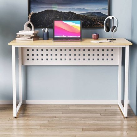 Комп'ютерний стіл Ferrum-decor Майк 75x100x70 білий ДСП Дуб Сан-Марино 16мм (FRD-101330) Комп'ютерний стіл Ferrum-decor Майк 75x100x70 білий ДСП Дуб Сан-Марино 16мм (FRD-101330)