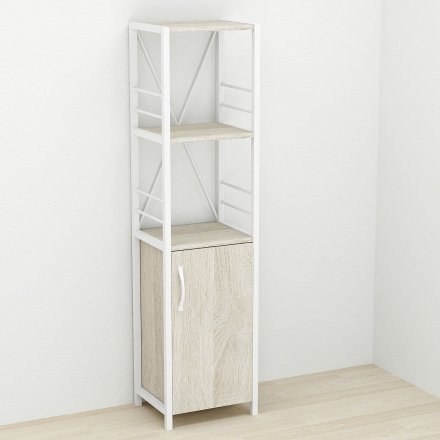 Етажерка 3/34 Ferrum-decor Серії Конект із тумбою 144x34x28 Білий ДСП Сонома (FRD-104431) Етажерка 3/34 Ferrum-decor Серії Конект із тумбою 144x34x28 Білий ДСП Сонома (FRD-104431)