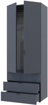 Шафа розпашна для одягу Doros Гелар 77,5х49,5х203,4 см Графіт (DRS-011107)