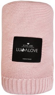 Бамбуковий плетений плед Classic 80х100 см Powder Pink lullalove-8252