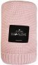 Бамбуковий плетений плед Classic 80х100 см Powder Pink lullalove-8252