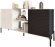 Комод відкритий на чорних металевих ніжках LION Грей Бетон Style/Асфальт (LION-042713)