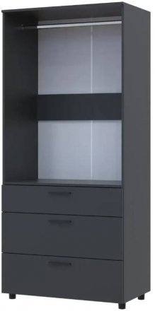Шафа для одягу Doros Торн Антрацит 2 ДСП/3Ш (штанга) 90х51.6х200 (DRS-012073)