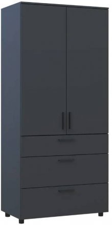 Шафа для одягу Doros Торн Антрацит 2 ДСП/3Ш (штанга) 90х51.6х200 (DRS-012073)