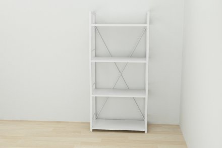 Етажерка 4/60 Ferrum-decor Серії Конект 120x60x28 білий ДСП Біле 16мм (FRD-104242)