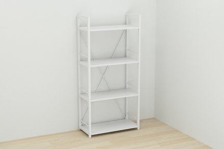 Етажерка 4/60 Ferrum-decor Серії Конект 120x60x28 білий ДСП Біле 16мм (FRD-104242)