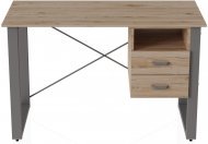 Письмовий стіл із ящиками Ferrum-decor Оскар 750x1200x700 метал Сірий ДСП Дуб Сан-Марино 16 мм (FRD-103269)