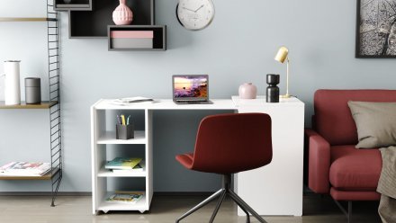Стіл-тумба трансформер Смарт 1/1 Ferrum-decor 750x1450x500 ДСП Біле 16 мм (FRD-105067)