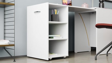 Стіл-тумба трансформер Смарт 1/1 Ferrum-decor 750x1450x500 ДСП Біле 16 мм (FRD-105067)