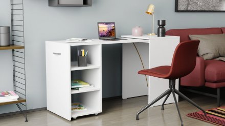 Стіл-тумба трансформер Смарт 1/1 Ferrum-decor 750x1450x500 ДСП Біле 16 мм (FRD-105067)