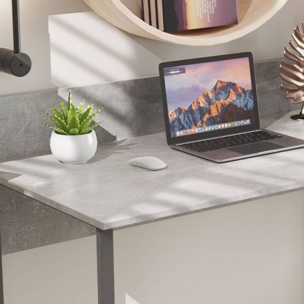 Стіл письмовий Скай Ferrum-decor 75x100x60 Сірий метал ДСП Бетон 16 мм (FRD-106653) Стіл письмовий Скай Ferrum-decor 75x100x60 Сірий метал ДСП Бетон 16 мм (FRD-106653)