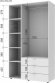 Шафа розпашна для одягу Doros Гелар 116,2х49,5х203,4 см Графіт (DRS-011108)