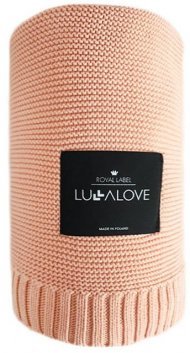 Бамбуковий плетений плед Classic 80х100 см Peach lullalove-1130