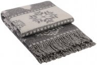 Плед жакард Олені новий 140х200 см сірий