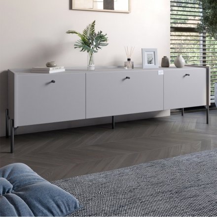 Тумба під телевізор на 3 шухляди LION Wood з чорними ніжками 160х65х40 см Кашемір (LION-043141) Тумба під телевізор на 3 шухляди LION Wood з чорними ніжками 160х65х40 см Кашемір (LION-043141)