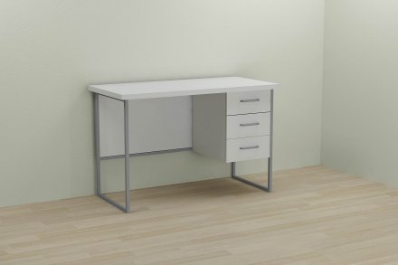 Письмовий стіл Ferrum-decor Гаррі 76x120x60 сірий ДСП Біле 32мм (FRD-101456)