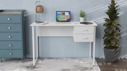 Письмовий стіл Ferrum-decor Гаррі 76x120x60 сірий ДСП Біле 32мм (FRD-101456)