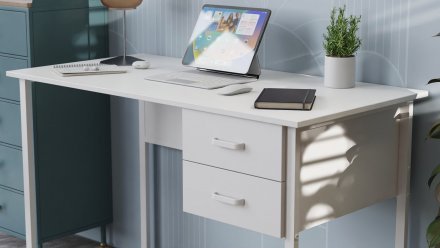 Письмовий стіл Ferrum-decor Гаррі 76x120x60 сірий ДСП Біле 32мм (FRD-101456)