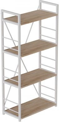 Етажерка 4/60 Ferrum-decor Серії Конект 120x60x28 білий ДСП Дуб Сан-Марино 16мм (FRD-104243) Етажерка 4/60 Ferrum-decor Серії Конект 120x60x28 білий ДСП Дуб Сан-Марино 16мм (FRD-104243)