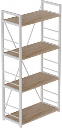Етажерка 4/60 Ferrum-decor Серії Конект 120x60x28 білий ДСП Дуб Сан-Марино 16мм (FRD-104243) Етажерка 4/60 Ferrum-decor Серії Конект 120x60x28 білий ДСП Дуб Сан-Марино 16мм (FRD-104243)