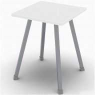 Кухонний табурет Ferrum-decor 430x320x320 Сірий метал ДСП Біле 16 мм (FRD-104645)