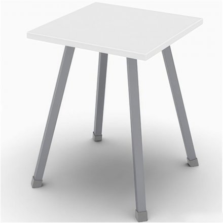 Кухонний табурет Ferrum-decor 430x320x320 Сірий метал ДСП Біле 16 мм (FRD-104645)