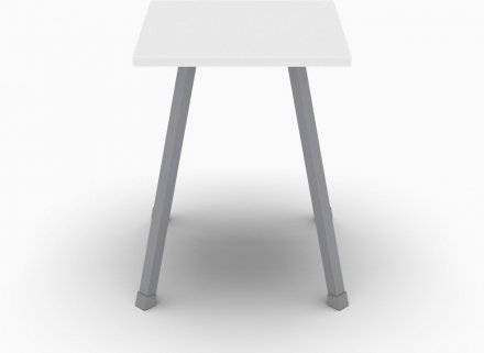 Кухонний табурет Ferrum-decor 430x320x320 Сірий метал ДСП Біле 16 мм (FRD-104645)